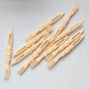 Set of 10 vintage cocktail appetizer forks 50s Dining Hor D'oeuvre